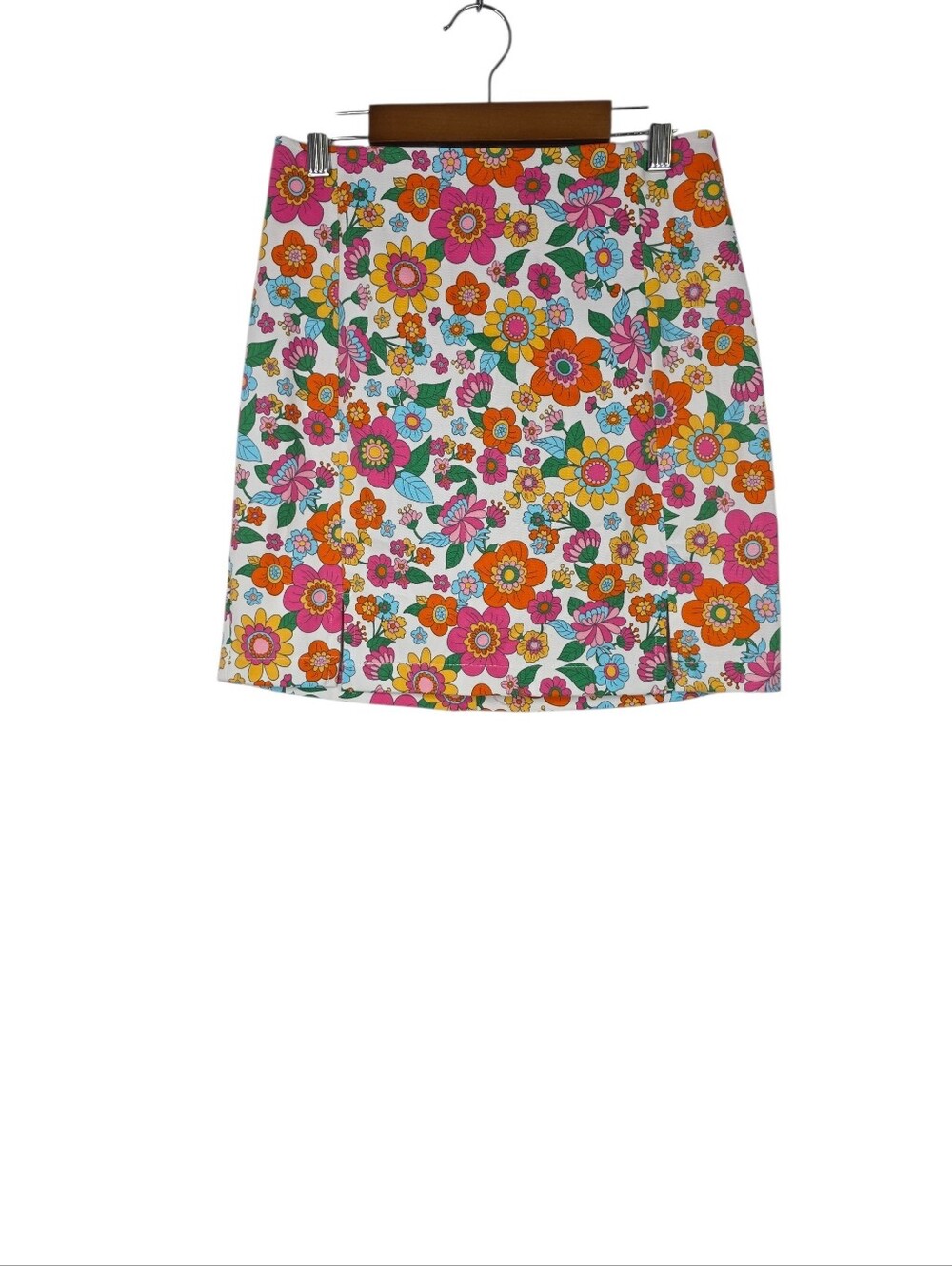 Love On A Hanger Psychedelic Floral Festival Mini Skirt Boho Cotton Juniors 3